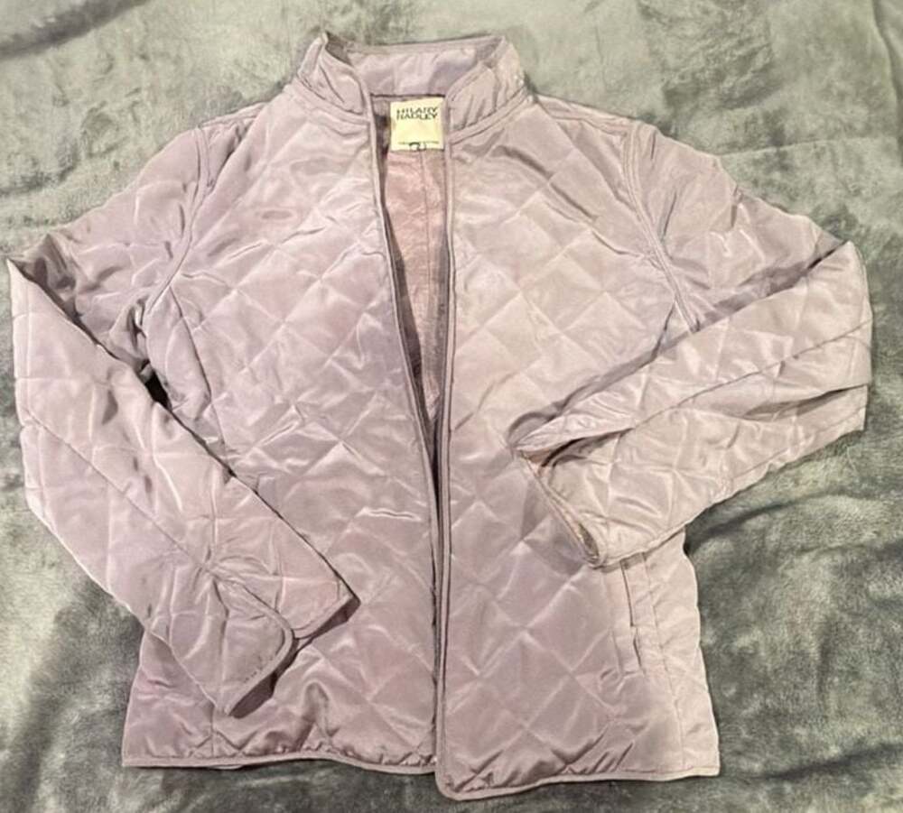 Hilary Radley Quilted Zip-Up Jacket Size S